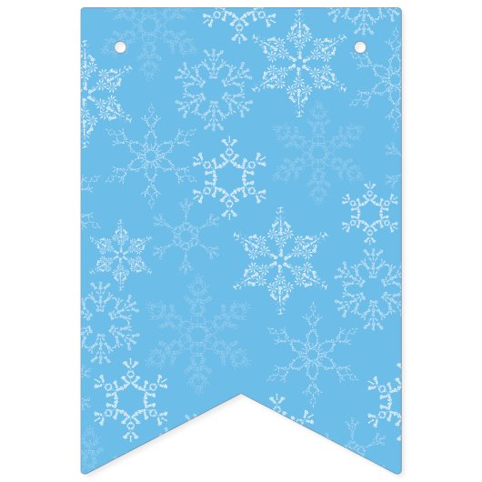 Winter Onederland Snowflake 1e verjaardag Vlaggetjes (Eerste vlag)