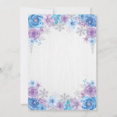 Winter ONEderland Snowflake Birthday Uitnodiging (Achterkant)