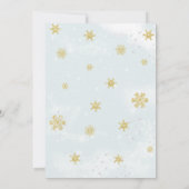 Winter Onederland Snowflake Birthday Uitnodiging (Achterkant)