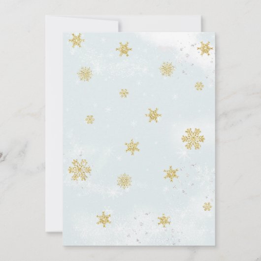 Winter Onederland Snowflake Birthday Uitnodiging (Achterkant)