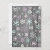 Winter ONEderland Snowflake Birthday Uitnodiging (Achterkant)