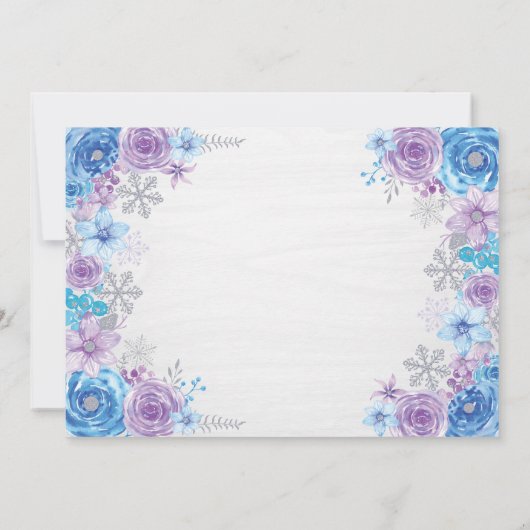 Winter ONEderland Snowflake Birthday Uitnodiging (Achterkant)