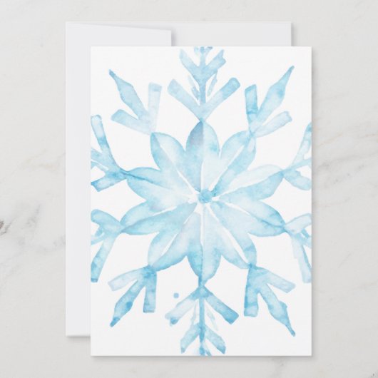 Winter ONEderland Snowflake Boy Eerste Verjaardag Kaart (Achterkant)