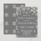 Winter ONEderland, Snowflake Eerste Verjaardagsfee Kaart (Voorkant / Achterkant)