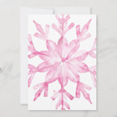 Winter ONEderland Snowflake Girl Eerste Verjaardag Kaart (Achterkant)