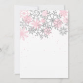 Winter Onederland Snowflake Invite Kaart (Achterkant)
