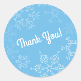 Winter Onederland Snowflake Kind 1e verjaardag Ronde Sticker