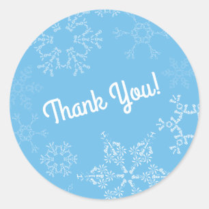 Winter Onederland Snowflake Kind 1e verjaardag Ronde Sticker