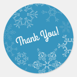 Winter Onederland Snowflake Kind 1e verjaardag Ronde Sticker