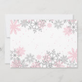 Winter ONEderland Snowflake Photo Invite Kaart (Achterkant)