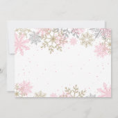 Winter ONEderland Snowflake Photo Invite Kaart (Achterkant)