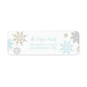 Winter Onederland Snowflake-retouretiket Etiket (Voorkant)