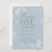 Winter Onederland Snowflake Vakantie 1e Verjaardag Kaart (Voorkant)