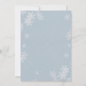 Winter Onederland Snowflake Vakantie 1e Verjaardag Kaart (Achterkant)