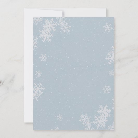 Winter Onederland Snowflake Vakantie 1e Verjaardag Kaart (Achterkant)