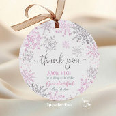 Winter ONEderland Snowflake verjaardag Bedankjes Labels
