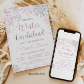 Winter ONEderland Snowflake verjaardag Ronde Sticker