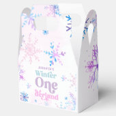 Winter Onederland Snowflakes Girl Snow Birthday Bedankdoosjes (Geopend)