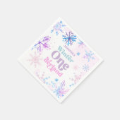 Winter Onederland Snowflakes Girl Snow Birthday Servet (Hoek)