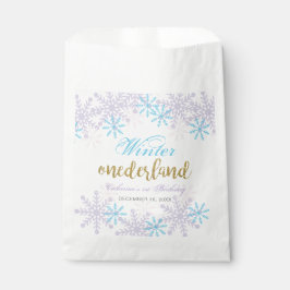 Winter Onederland Snowflakes Vakantie Verjaardag Bedankzakje