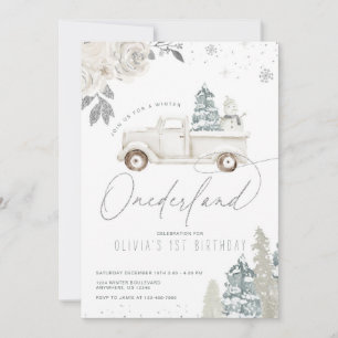 Winter Onederland Snowman 1e verjaardag Uitnodigin Kaart