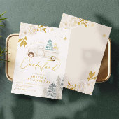 Winter Onederland Snowman 1e verjaardag Uitnodigin Kaart