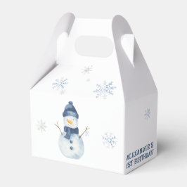 Winter Onederland Snowman 1ste verjaardag Bedankdoosjes