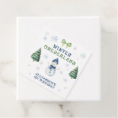 Winter Onederland Snowman 1ste verjaardag Bedankjes Labels (In situ)