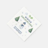 Winter Onederland Snowman 1ste verjaardag Servet (Hoek)