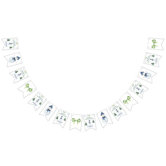 Winter Onederland Snowman 1ste verjaardag Vlaggetjes (Alle)