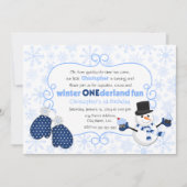 Winter ONEderland Snowman Birthday Kaart (Voorkant)
