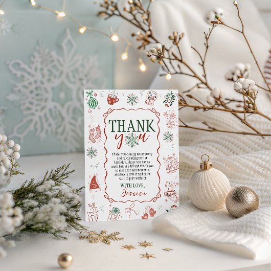 Winter ONEderland Thank You Card Kaart