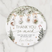 Winter Onederland Thank You Tag Bedankjes Labels (Voorkant)