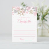 Winter Onederland Tijdcapsule notitiekaart (Staand voorkant)