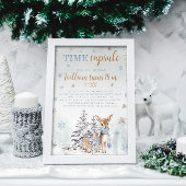 Winter ONEderland Tijdcapsule Schattige Herten Poster