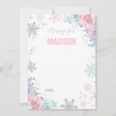 Winter ONEderland Time Capsule Note Card Guestbook Notitiekaartje (Voorkant)