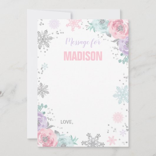 Winter ONEderland Time Capsule Note Card Guestbook Notitiekaartje (Voorkant)