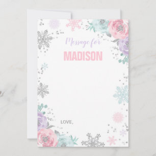 Winter ONEderland Time Capsule Note Card Guestbook Notitiekaartje