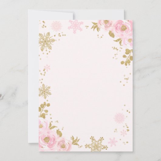 Winter ONEderland Time Capsule Note Card Guestbook Notitiekaartje (Achterkant)