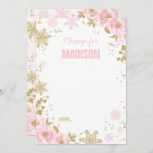 Winter ONEderland Time Capsule Note Card Guestbook Notitiekaartje (Voorkant / Achterkant)