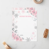 Winter ONEderland Time Capsule Note Card Guestbook Notitiekaartje (Voorkant / Achterkant in situ)