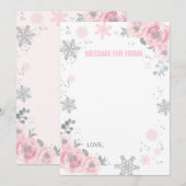 Winter ONEderland Time Capsule Note Card Guestbook Notitiekaartje (Voorkant / Achterkant)