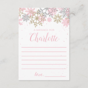 Winter Onederland Time Capsule note card Informatiekaartje