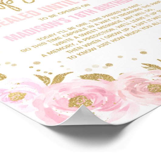 Winter ONEderland Time Capsule Pink and Gold Poster (Hoek)