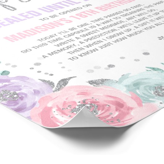 Winter ONEderland Time Capsule Pink and Silver Poster (Hoek)