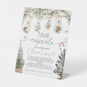 Winter Onederland Time Capsule Sign Reclamebord Met Voetstuk (Voorkant)