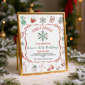 Winter ONEderland Time Capsule Sign Reclamebord Met Voetstuk