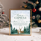 Winter ONEderland Time Capsule Sign Reclamebord Met Voetstuk