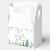 Winter Onederland Trees Zilveren sneeuwvlokken Bedankdoosjes (Geopend)