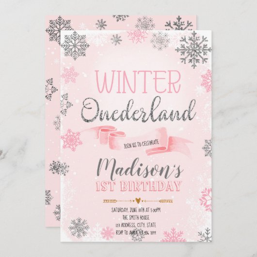 WINTER ONEDERLAND UITNODIGING (Voorkant / Achterkant)